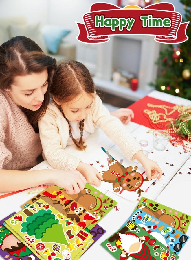 Oomloid 42 Sheets Christmas Party Favor Stickers for Kids, Christmas Goodie Bag Stocking Stuffers Face Stickers, Gifts Games Activities Holiday Sticker Crafts for Kids - Image 3
